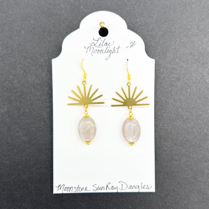 Moonstone Sunray Dangles