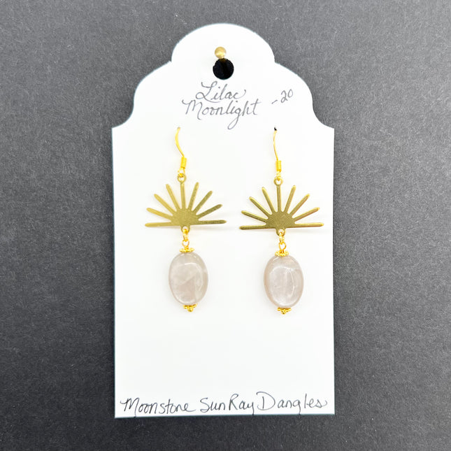 Moonstone Sunray Dangles