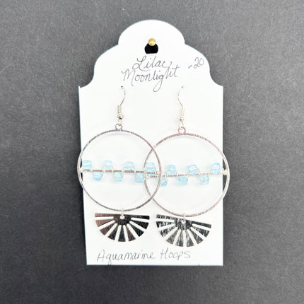 Aquamarine Hoops