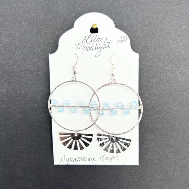Aquamarine Hoops