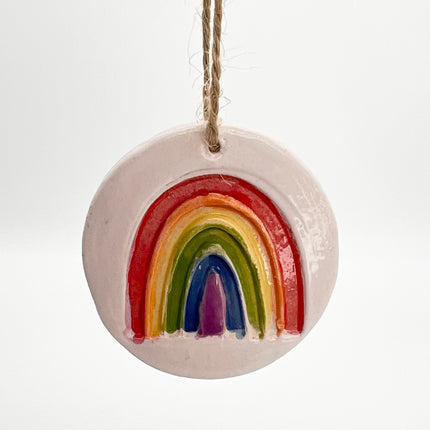 White Rainbow Ornament
