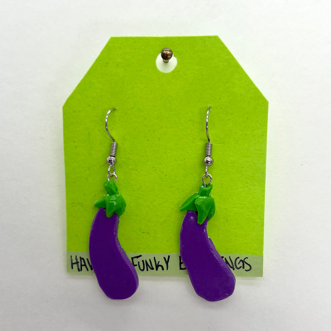 Eggplant Earrings