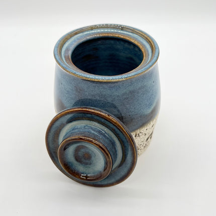 Blue & Brown Speckle Canister