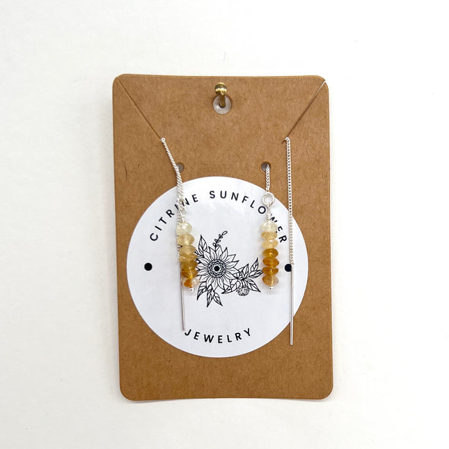 Citrine Thread Earrings
