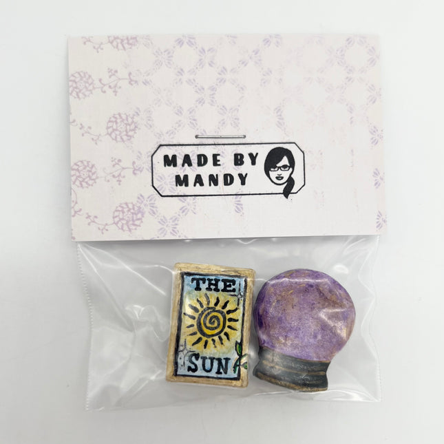 Tarot Card & Crystal Ball Magnet Set