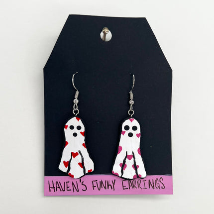 Heart Ghost Earrings
