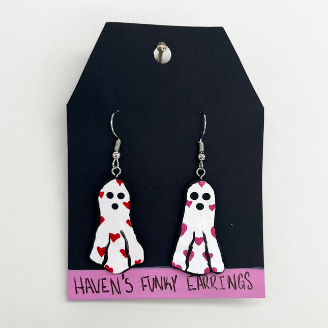 Heart Ghost Earrings