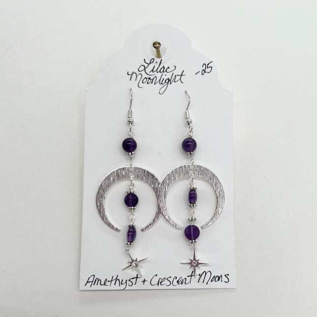 Amethyst & Crescent Moons