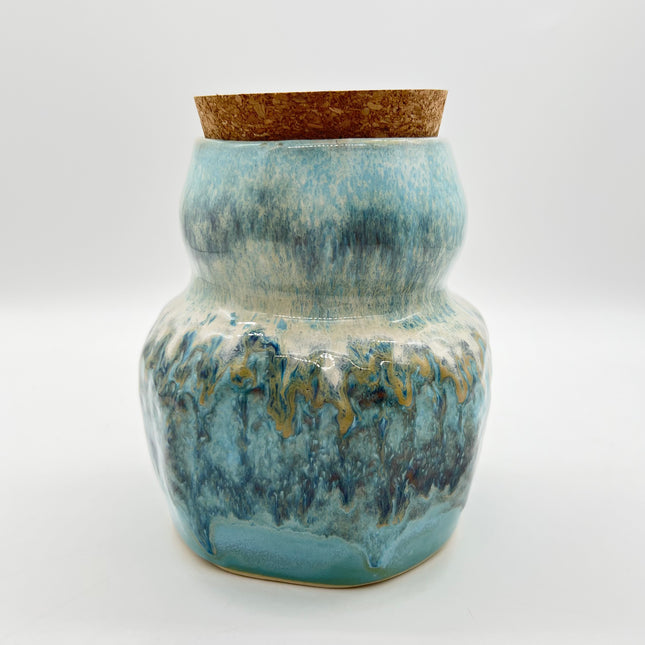 Multi Blue Corked Canister