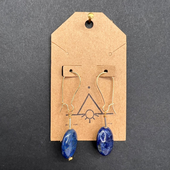 Lapis and Gold Dangle
