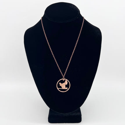 Irish Penny Cut Coin Chicken Necklace