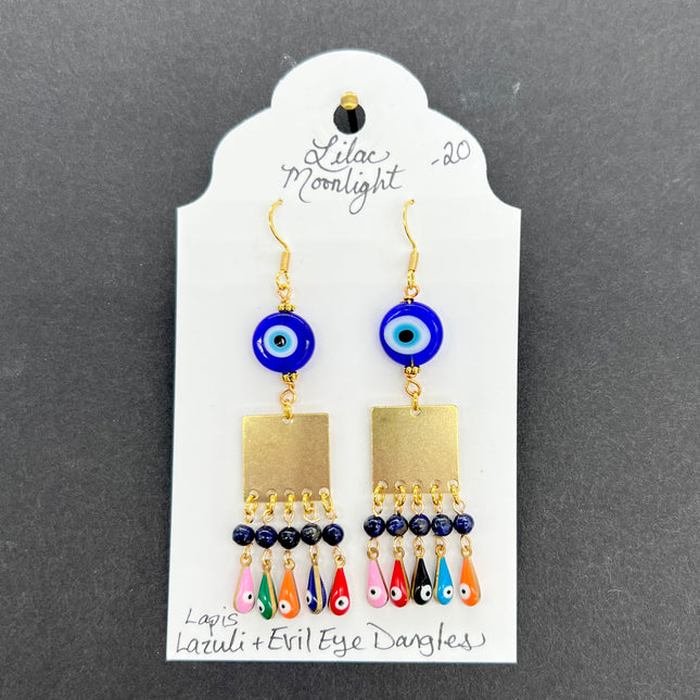 01 | Lapis Lazuli & Evil Eye Dangles