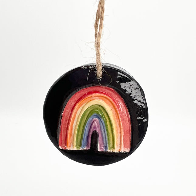 Black Rainbow Ornament