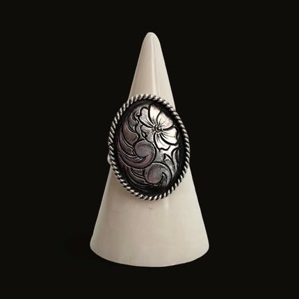 Engraved Shield Ring
