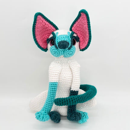 Teal & White Cat