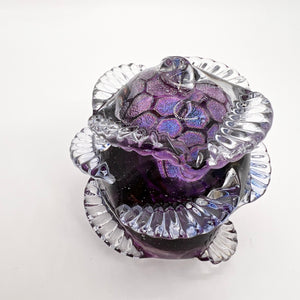 Rose Paperweight- Violet Honeycomb
