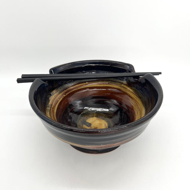 01-Brown & Blue Ramen Bowl