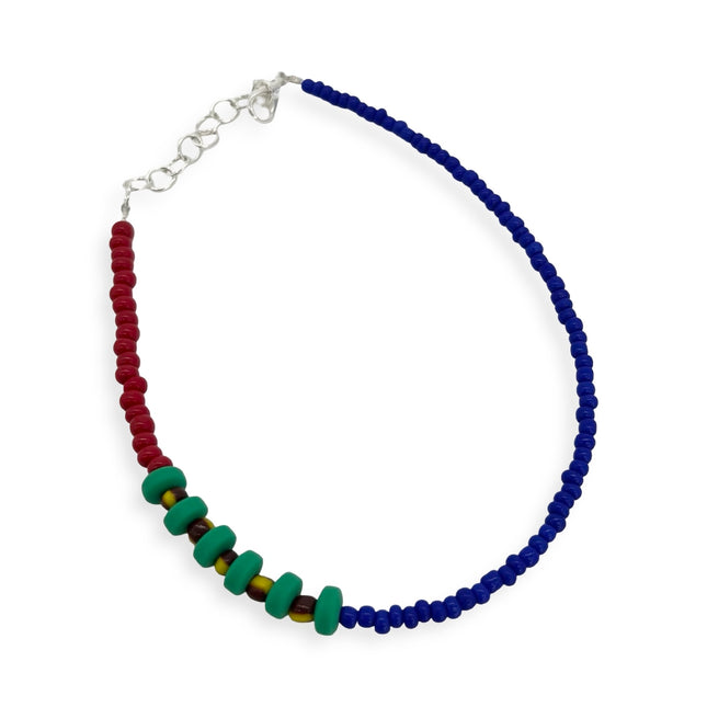 Blue Red Green Anklet