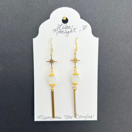 Moonstone Star Dangles