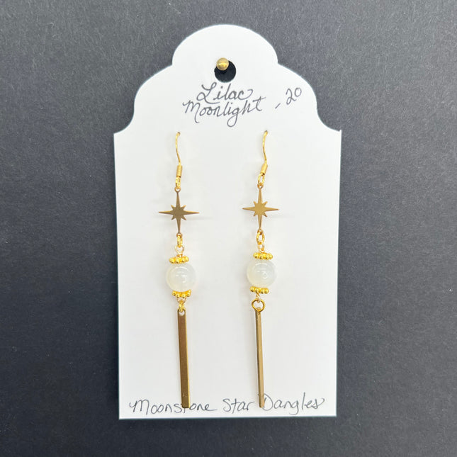 Moonstone Star Dangles