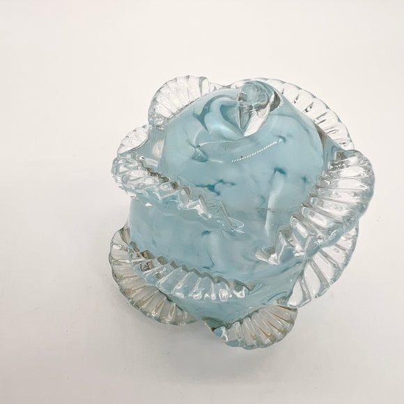 Rose Paperweight- Light Blue