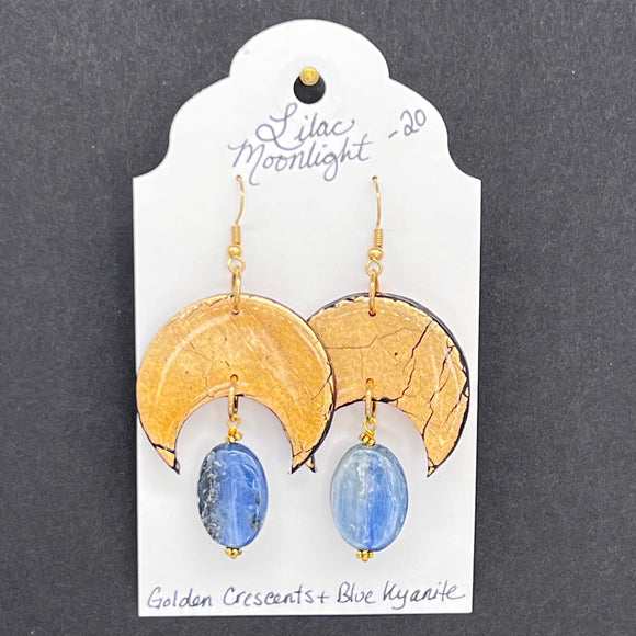 Golden Crescents and Blue Kyanite