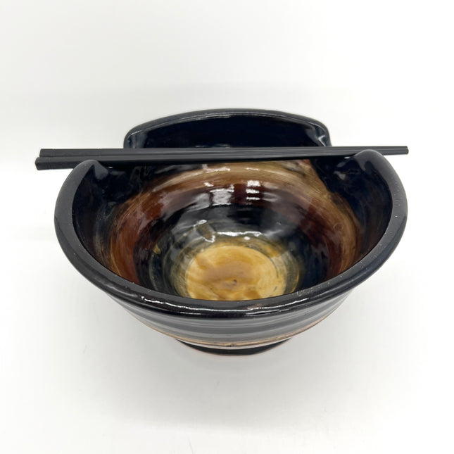 02-Brown & Blue Ramen Bowl