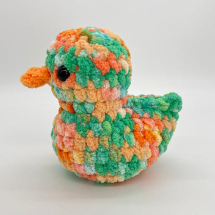 Rubber Ducky - Green & Peach