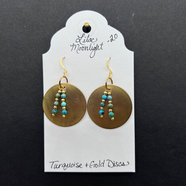 Turquoise & Gold Discs