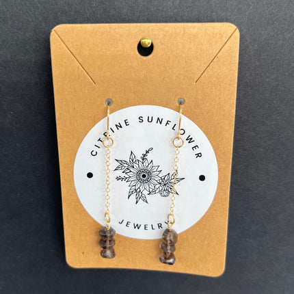 Smoky Quartz Dangle Earrings