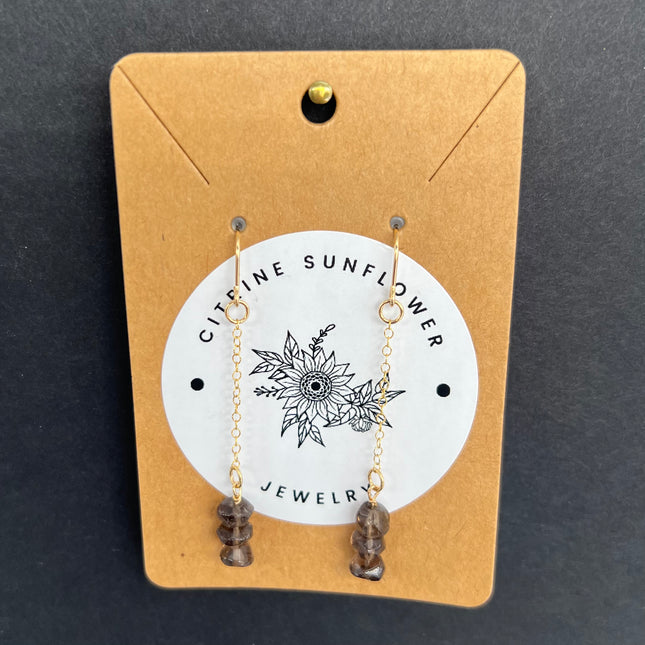Smoky Quartz Dangle Earrings
