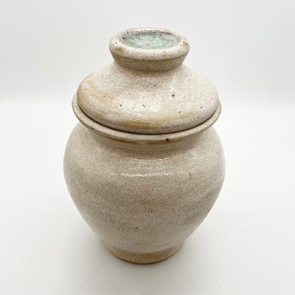 Off White Lidded Jar