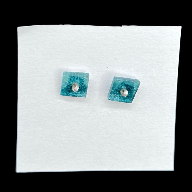 Moss Square Dot Earrings