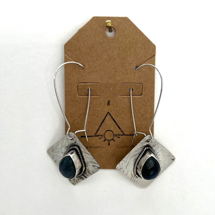 Labradorite Silver Earrings