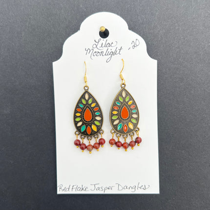 Red Flake Jasper Dangles