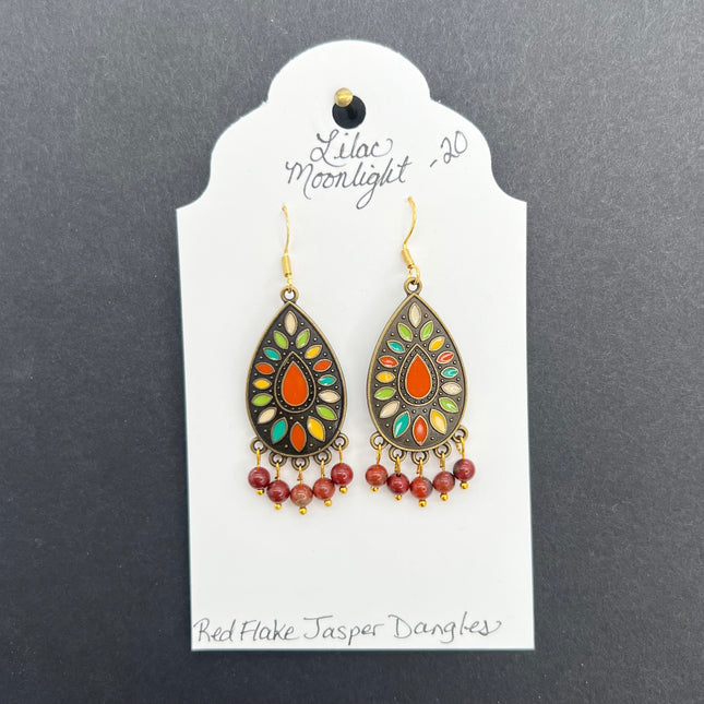 Red Flake Jasper Dangles