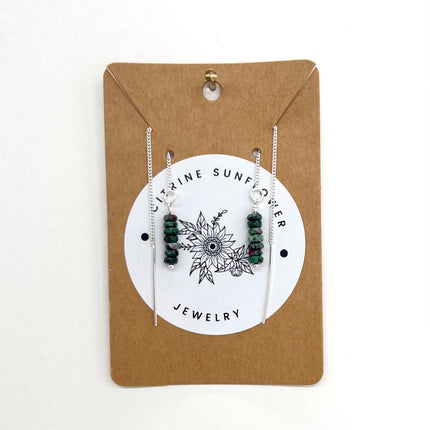 Ruby Zoiste Thread Earrings