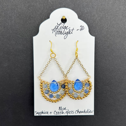 Blue Sapphire & Czech Glass Chandelier