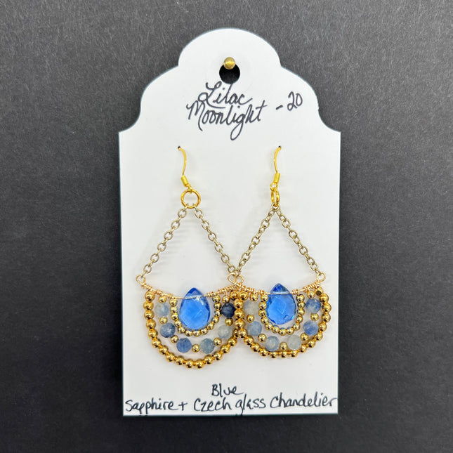 Blue Sapphire & Czech Glass Chandelier