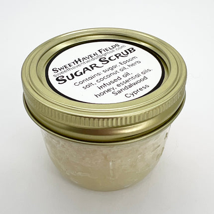 Large Sandalwood/Cypress Sugar Scrub