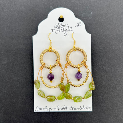 Amethyst & Peridot Chandeliers