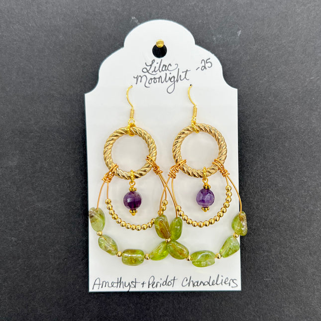 Amethyst & Peridot Chandeliers