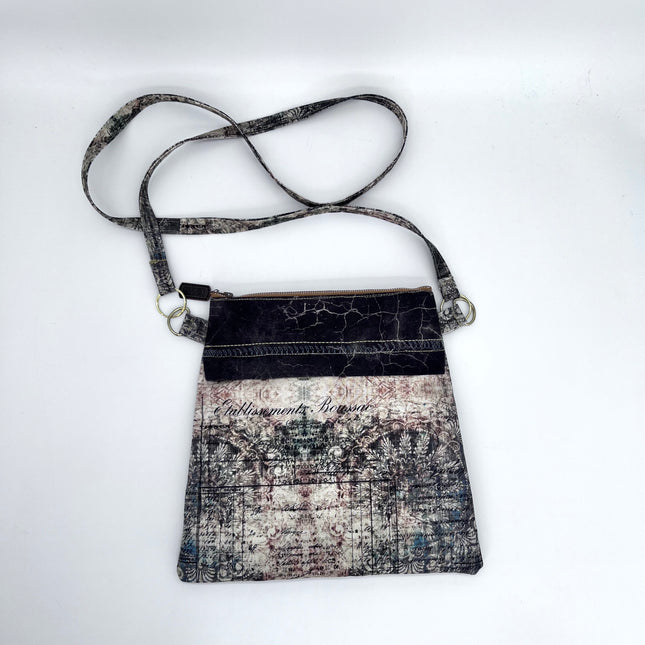 Cell Phone Purse - Cream & Black