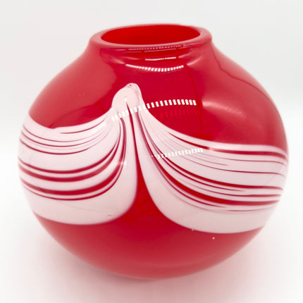 Red Feathered Vase