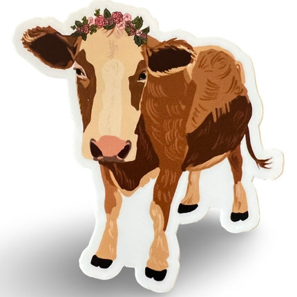 Brown Cow Sticker