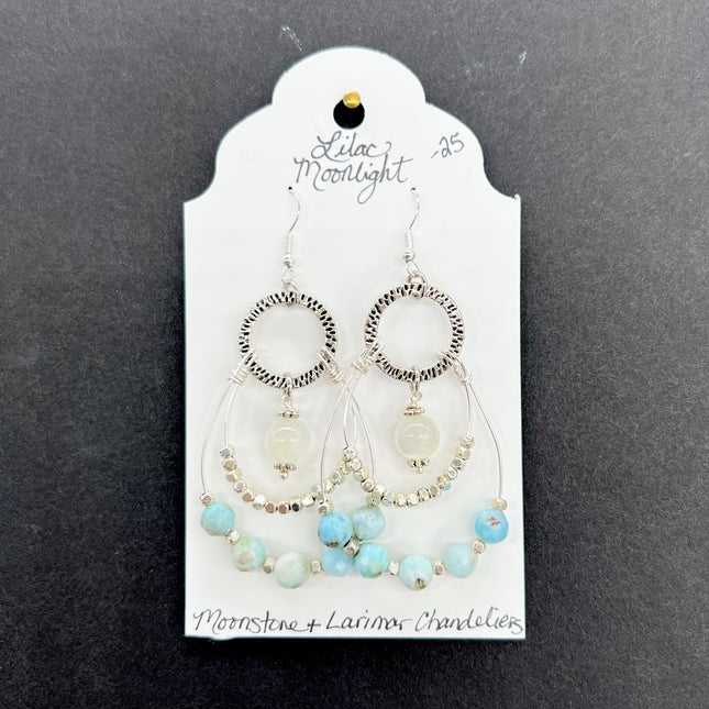 Moonstone & Larimar Chandeliers