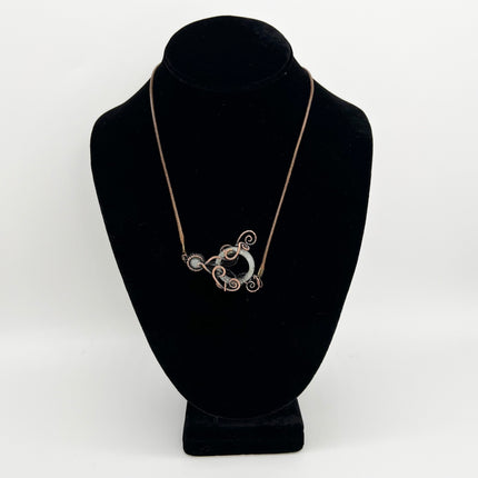 Labradorite & Copper Octopus Necklace