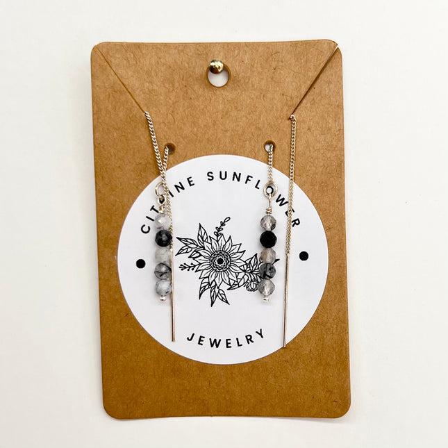 Rutilated Quartz Thread Earrings #1