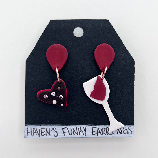 Chocolates and Wine Earrings