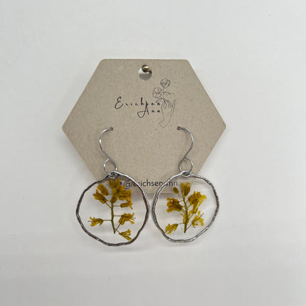 Yellow Flowers in Clear Circles